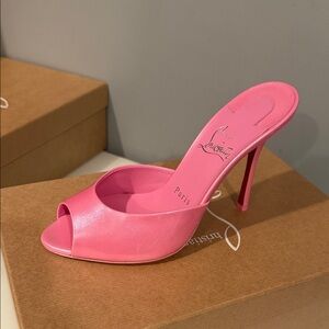 Christian Louboutin Vibrant Pink Open-Toe Heels